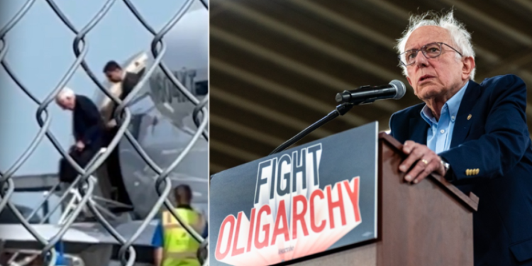 Energy watchdog exposes eye-popping carbon footprint of Sanders’ jet-setting tour: ‘Fake socialist’