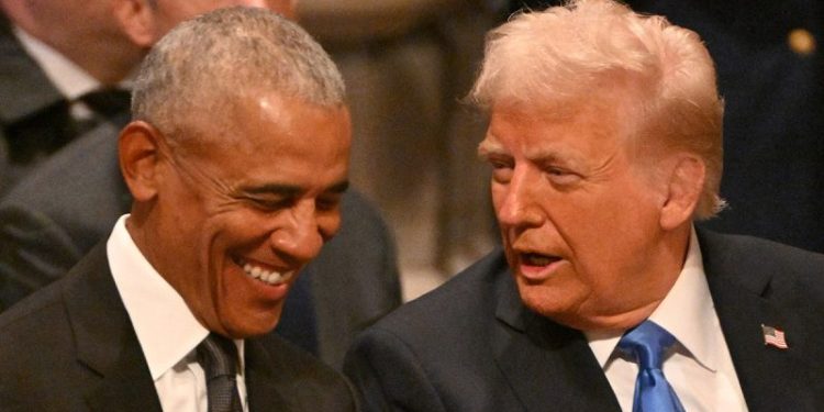 New book reveals what Obama and ‘conqueror’ Trump chatted about in viral moment during Carter’s funeral
