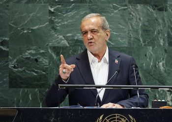 Iranian-Americans and dissidents rallied against ‘murderous regime agents’ as Iran’s president addressed UNGA